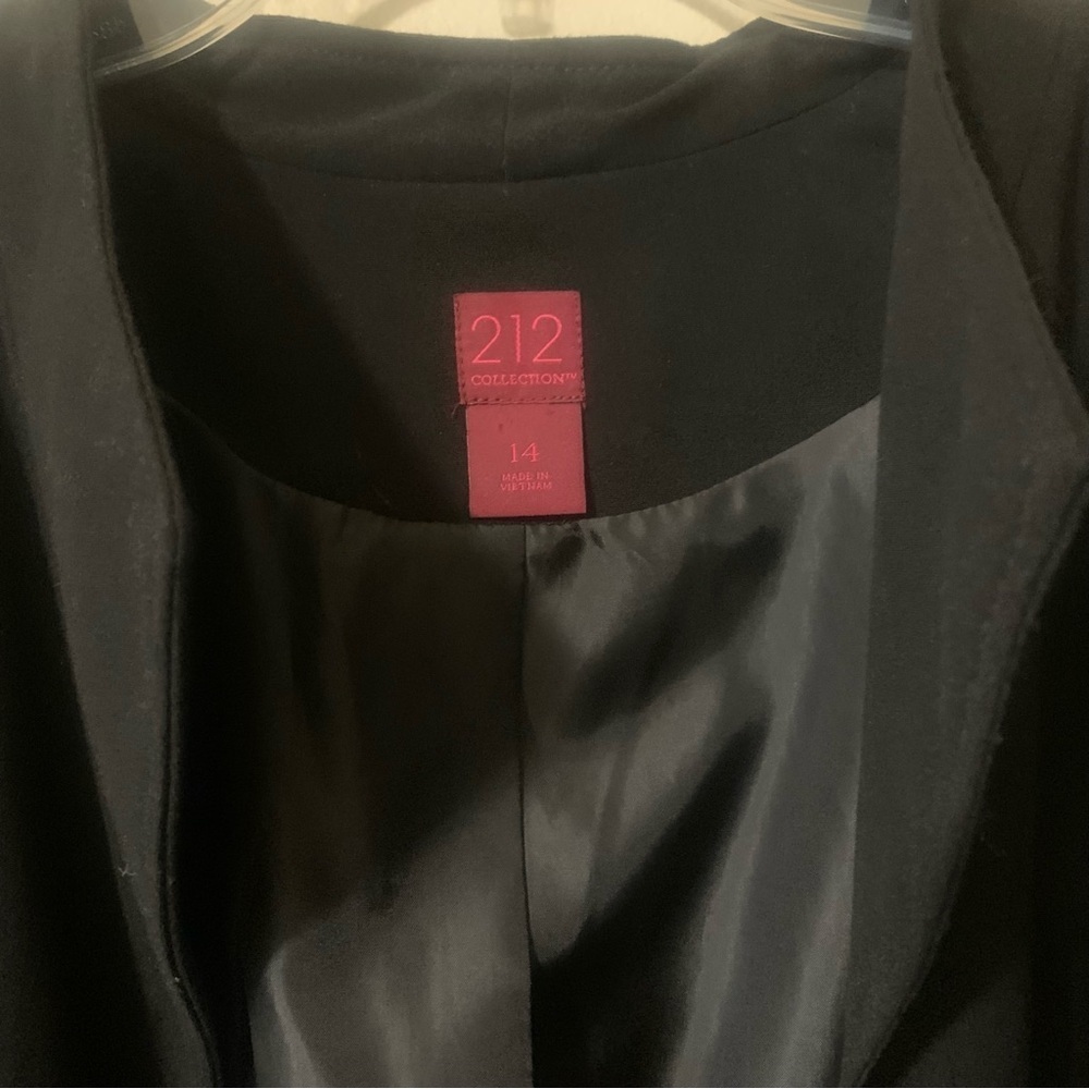 212‎ Collection black open blazer size 14 women EUC - Picture 2 of 3